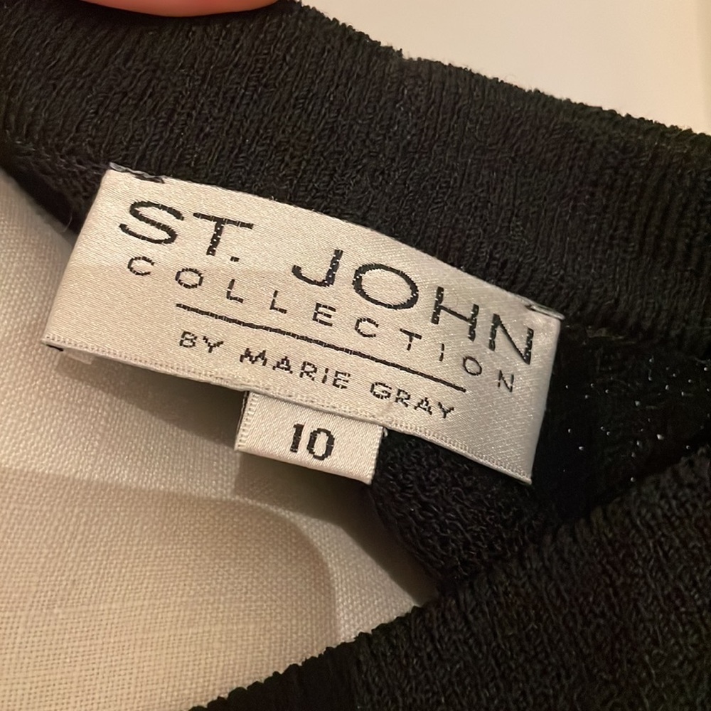 St John Vintage Black Blue Cardigan 10 - Picture 6 of 9